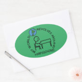 Cembalo - Weltaufstände um Oval Sticker (Umschlag)