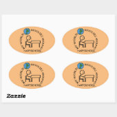 Cembalo - Weltaufstände um Oval Sticker (Blatt)