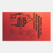 Cembalo Zombie Explode Rechtecksticker Rechteckiger Aufkleber (Vorderseite)