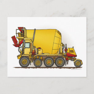 Cement Mixer LKW-Postkarte Postkarte