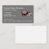 Cement Mixer Services Business Cards Visitenkarte (Vorne/Hinten)