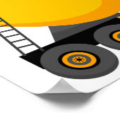 Cement Mixer Truck Birthday Party Square Poster (Ecke)