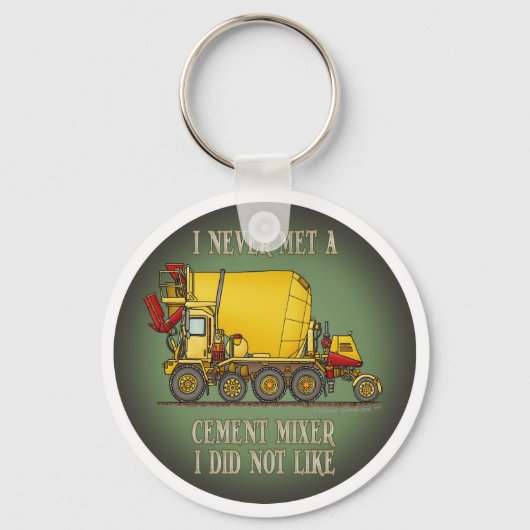 Cement Mixer Truck Operator Quote Key Chain Schlüsselanhänger (Vorderseite)