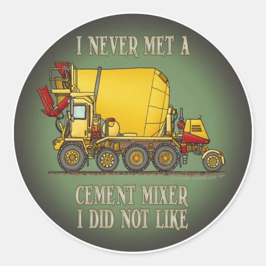 Cement Mixer Truck Operator Quote Kids Sticker (Vorderseite)