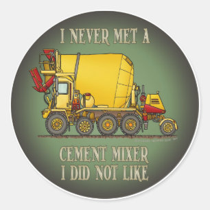 Cement Mixer Truck Operator Quote Kids Sticker