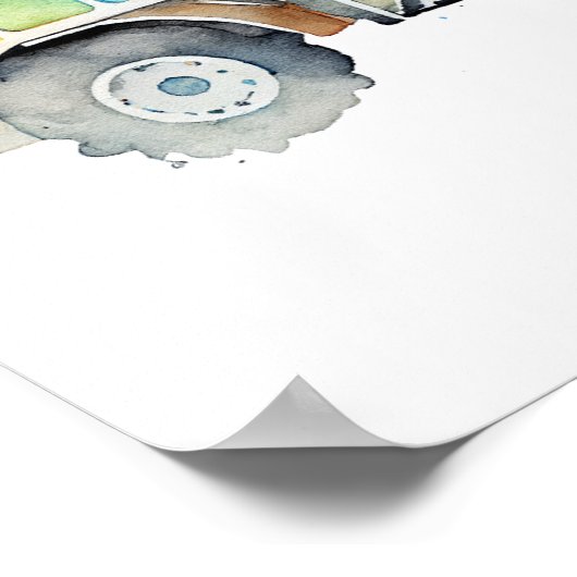 Cement Mixer Wall Art Poster (Ecke)