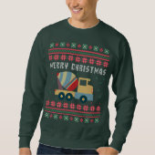 Cement Truck Ugly Christmas Sweater Sweatshirt (Vorderseite)