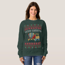 Cement Truck Ugly Christmas Sweater