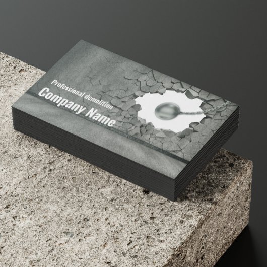 Cement Wall Demolition Works Business Card Visitenkarte