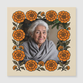 Cempasúchil Ofrenda Altar Día de Muertos Magnetkarte