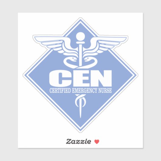 CEN (Certified Emergency Nurse) Diamant Aufkleber (Blatt)
