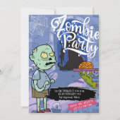 Cena de Halloween Fiesta zombie Einladung (Vorderseite)