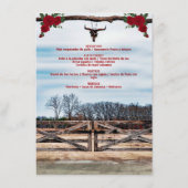 Cena de Mascarada de Quinceñera en el Rancho Menükarte (Rückseite)