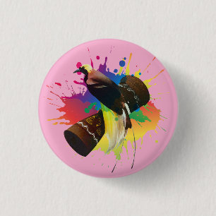 Cendrawasih Der Vogel des Paradieses farbenfroh Button