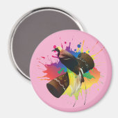 Cendrawasih Der Vogel des Paradieses farbenfroh Magnet (Vorderseite/Rückseite)