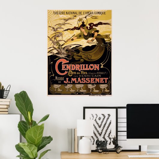 Cendrillon, conte de fées - Opernplakat Poster (Heimbüro)