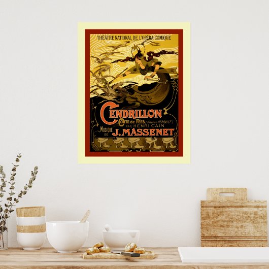 Cendrillon ~ Vintage französische Theaterwerbung Poster (Küche)