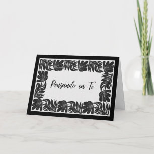 Cenefa Floral Pensando en Ti - Tarjeta Karte