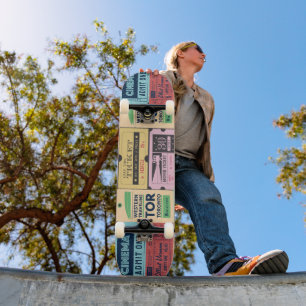 Cenima Tickets 50er 60er 70er Classic Vintag Skateboard
