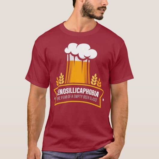 Cenosillicaphobia Craft Bier trinken T-Shirt (Vorderseite)