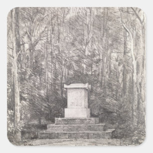 Cenotaph an Sir Joshua Reynolds in der Coleorton H Quadratischer Aufkleber