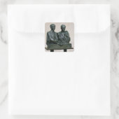 Cenotaph of the Gracchi, 1853 Quadratischer Aufkleber (Tasche)