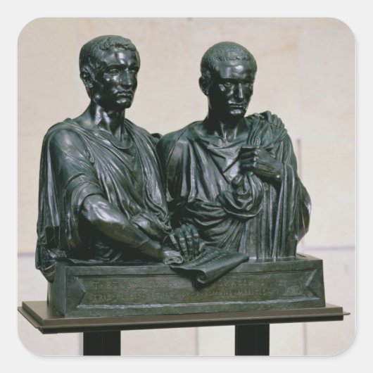 Cenotaph of the Gracchi, 1853 Quadratischer Aufkleber (Vorderseite)