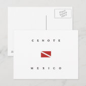 Cenote Mexiko Unterwasseratemgerät-Tauchen-Flagge Postkarte (Vorne/Hinten)