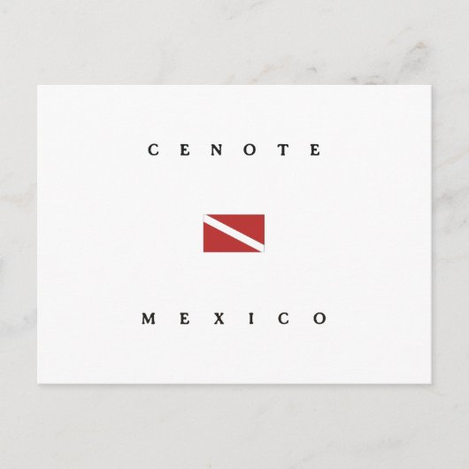 Cenote Mexiko Unterwasseratemgerät-Tauchen-Flagge Postkarte (Vorderseite)