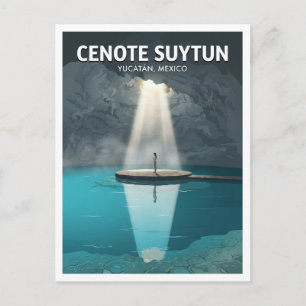 Cenote Suytun Valladolid Mexico Reise Geschenk Postkarte