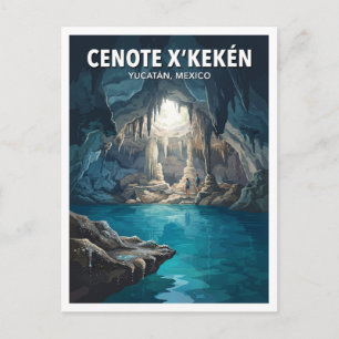 Cenote X'kekén Dzitnup Mexiko Postkarte