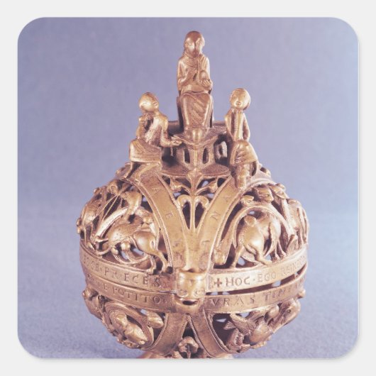Censer wird von einem Engel überragt Quadratischer Aufkleber (Vorderseite)
