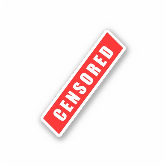 Censored, funny design aufkleber (Vorderseite)