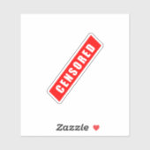 Censored, funny design aufkleber (Blatt)