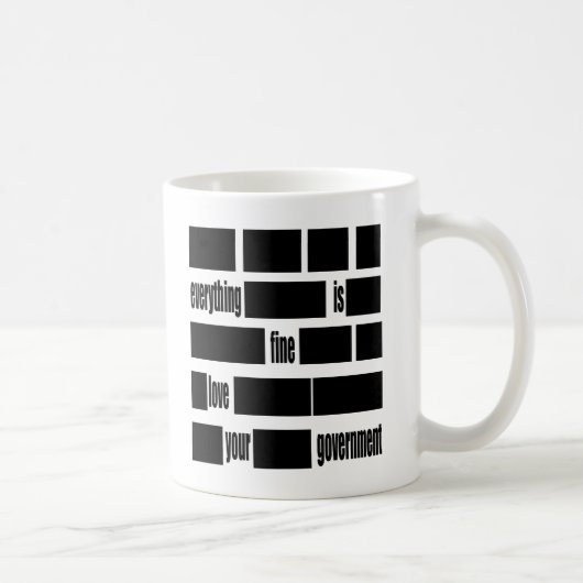 Censorsed Regierungs-Mitteilung Kaffeetasse (Rechts)