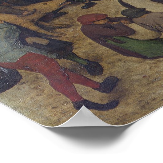 Census at Bethlehem by Pieter Bruegel Poster (Ecke)