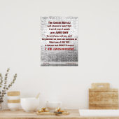 "CENSUS BUREAU" Phantastische Poste (Confidence/Sw Poster (Küche)