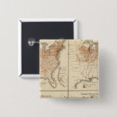 Census maps der Vereinten Staaten, 1870 Button (Vorne & Hinten)