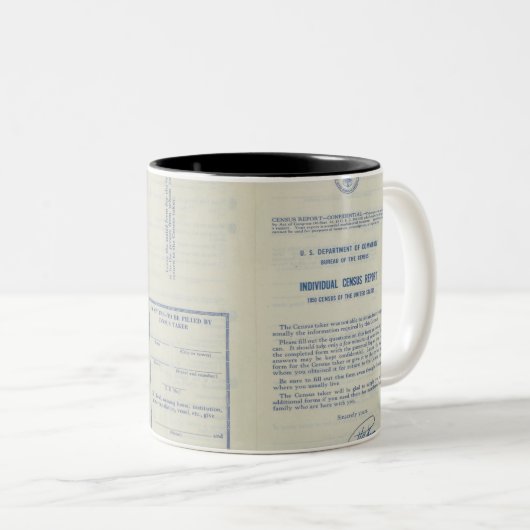 Census Record Mug Zweifarbige Tasse (VorderseiteRechts)