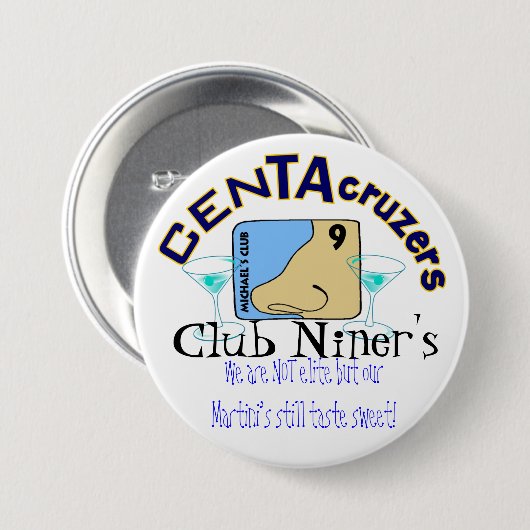 CenTAcruzers Logo-Verein Niners Knopf Button (Vorne & Hinten)