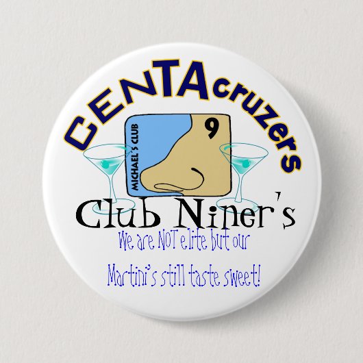 CenTAcruzers Logo-Verein Niners Knopf Button (Vorderseite)
