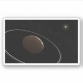 Centaur 1099 Chariklo und seine Ringe. Aufkleber (Vorderseite)