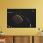 Centaur 1099 Chariklo und seine Ringe. Leinwanddruck (Insitu (Wohnzimmer))