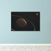 Centaur 1099 Chariklo und seine Ringe. Leinwanddruck (Insitu (Holzboden))