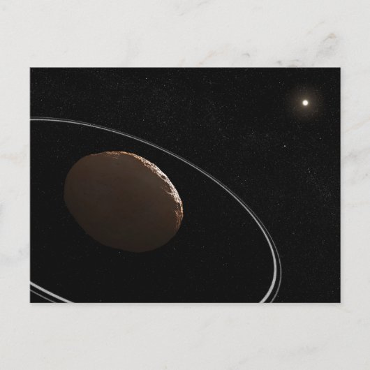 Centaur 1099 Chariklo und seine Ringe. Postkarte (Vorderseite)