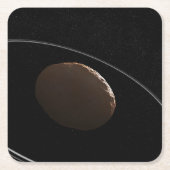 Centaur 1099 Chariklo und seine Ringe. Rechteckiger Pappuntersetzer (Vorderseite)