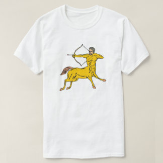 Centaur Aims Bow Arrow Mythische Kreatur Abbildung T-Shirt