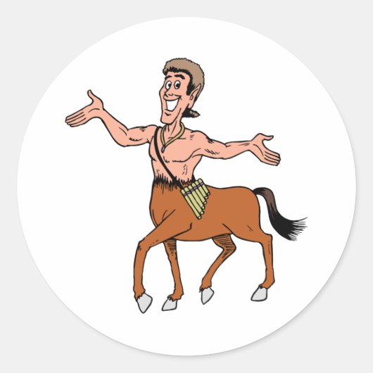 Centaur Mythical Half Man Half Horse Creature Runder Aufkleber (Vorderseite)