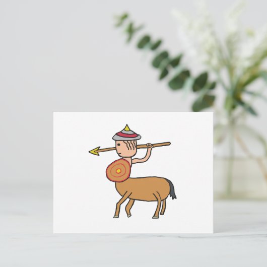 Centaur Sagittarius Postkarte (Stehend Vorderseite)