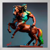 Centaur with colors - Gen AI Poster (Vorne)